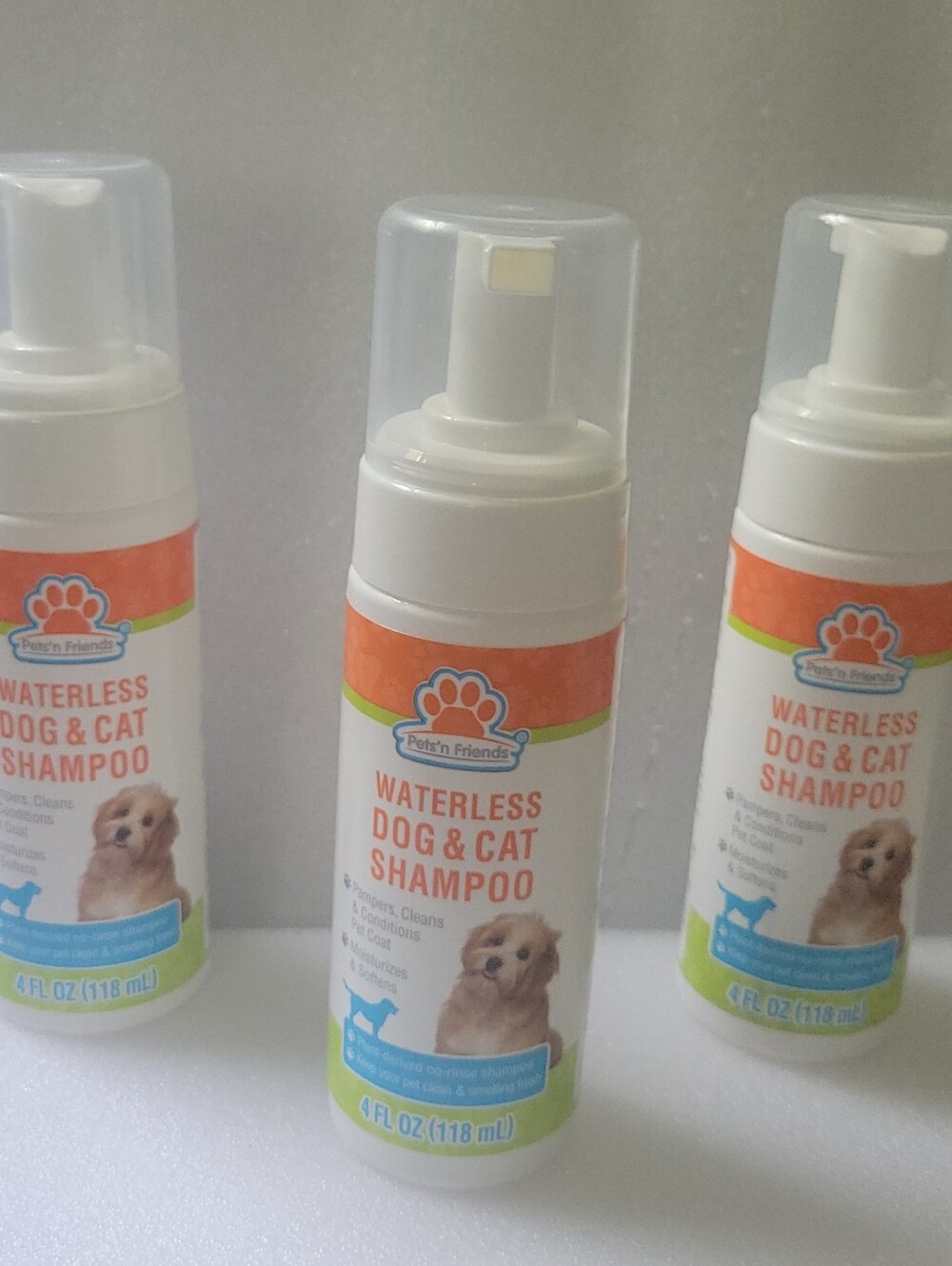 3- 4oz Pet & Friends Bottles Waterless Dog & Cat Shampoo -